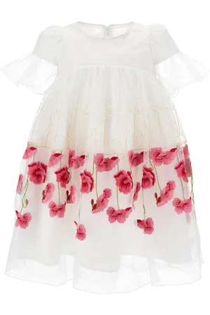 MONNALISA Robe en tulle avec broderie tulipes