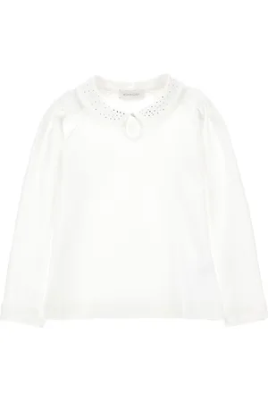 MONNALISA T-shirt avec col en strass
