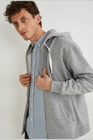 Monoprix Sweat à capuche zippé en coton BIO