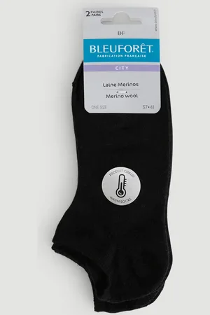 Bleuforêt Lot de 2 mini-socquettes en laine mérinos Bleuforêt