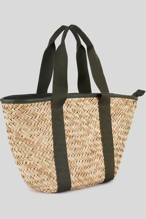 Monoprix Panier en paille tressée