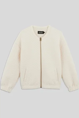 Monoprix Cardigan zippé en molleton matelassé contenant du coton BIO GOTS