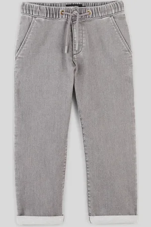 Monoprix Pantalon droit élastiqué en jean BIO