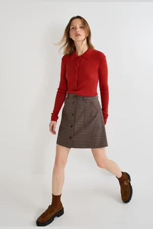 Monoprix Pull col polo contenant du coton et cachemire
