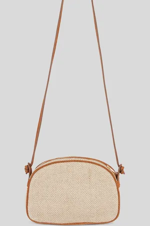Monoprix Sac porté travers en jute lurex