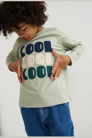Monoprix T-shirt manches longues à inscription en coton BIO GOTS