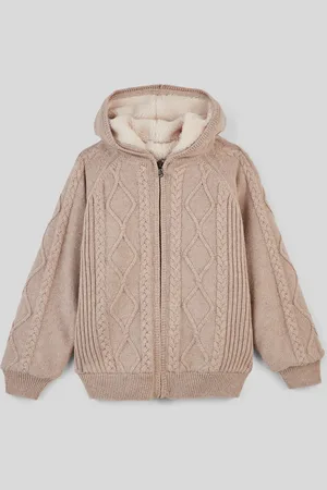 Monoprix Gilet à capuche contenant de la laine