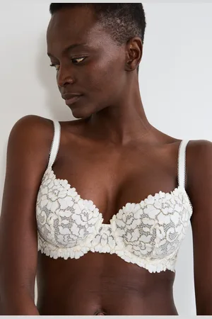 Monoprix Soutien-gorge triangle CAMILLE en dentelle avec fils métallisés