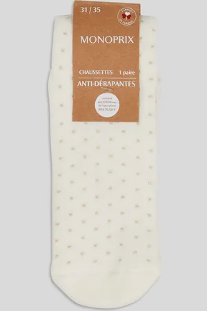 Monoprix Lot de 3 paires de chaussettes fantaisies et unies contenant du coton BIO