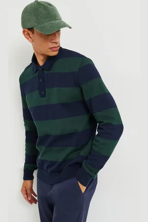 Monoprix Pull polo rayé en coton BIO