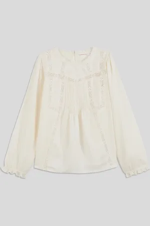 Monoprix Blouse à dentelles en coton BIO GOTS