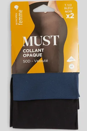 Monoprix Lot de 2 collants opaques velouté MUST