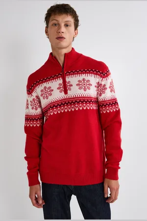 Monoprix Pull col camionneur jacquard de noël contenant de la laine