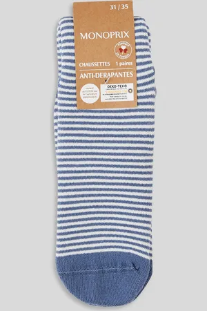 Monoprix Paire de chaussettes antidérapantes contenant du coton BIO