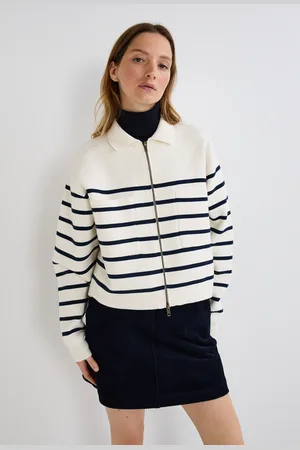 Monoprix Veste en maille à rayures