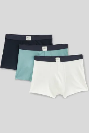 Monoprix Lot de 3 boxers unis en coton BIO GOTS