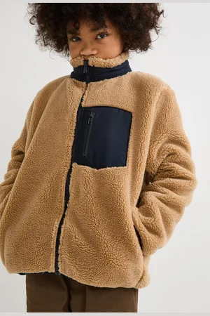Monoprix Veste zippée unie en sherpa