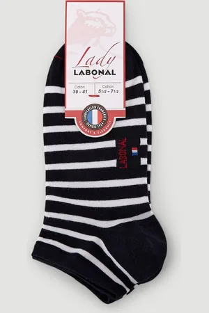 Labonal Paire de mini-socquettes rayées en coton
