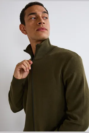 Monoprix Gilet col montant zippé en mélange coton et cachemire