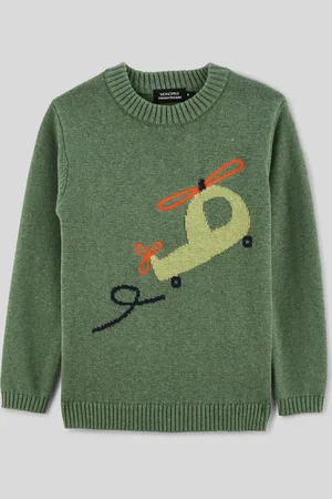 Monoprix Pull jacquard contenant de la laine