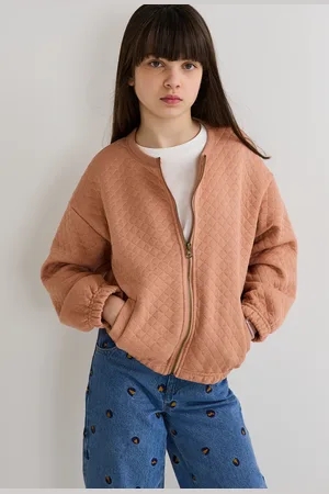 Monoprix Cardigan zippé en molleton matelassé contenant du coton BIO GOTS