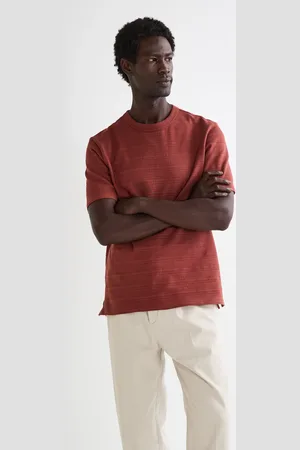 Monoprix T-shirt manches courtes jacquard en coton BIO GOTS