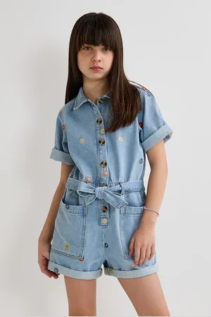 Monoprix Combi-short brodée en jean