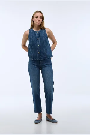 Monoprix Jean droit uni en coton