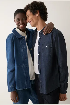Monoprix Veste courte boutonnée en denim