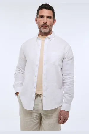 Monoprix Chemise manches longues en lin col boutonné