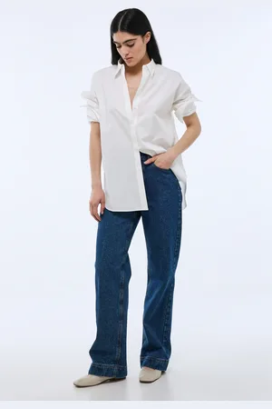Monoprix Chemise manches longues unie détails smock dos en coton BIO GOTS