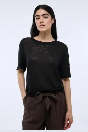 Monoprix T-shirt manches courtes uni en lin