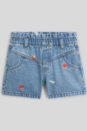 Monoprix Short brodé en jean