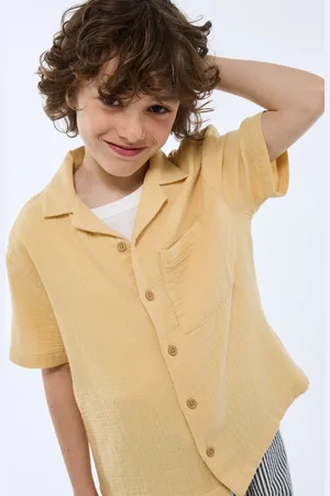 Monoprix Chemise manches courtes unie en gaze de coton BIO GOTS