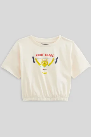 Monoprix T-shirt manches courtes imprimé, coton BIO