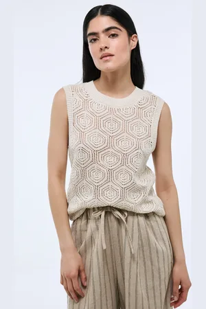 Monoprix Top en crochet sans manches