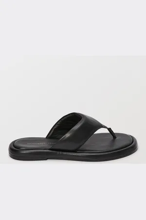 Monoprix Tongs matelassées en cuir