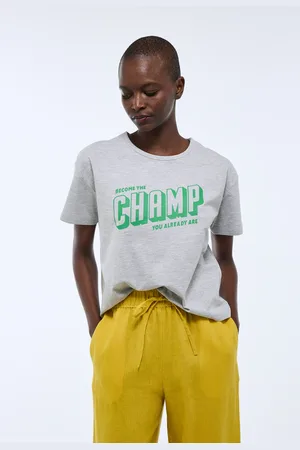 Monoprix T-shirt à manches courtes à message placé en coton BIO GOTS