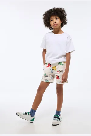 Monoprix Short élastiqué en molleton imprimé en coton BIO GOTS