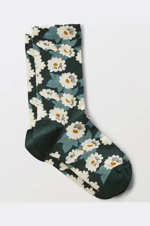 Monoprix Paire de chaussettes fantaisie à fleurs en coton