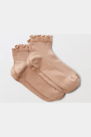 Monoprix Lot de 2 paires de socquettes à bord fantaisie en coton