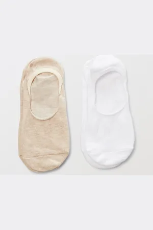 Monoprix Lot de 2 protège-pied en coton spécial baskets