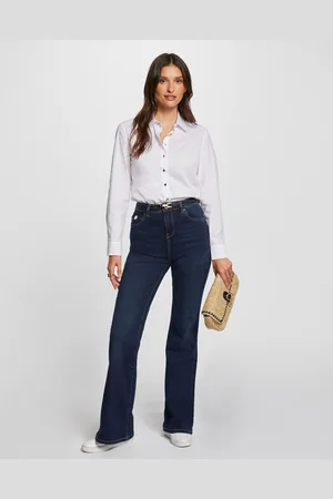 Morgan Jeans flare taille haute femme
