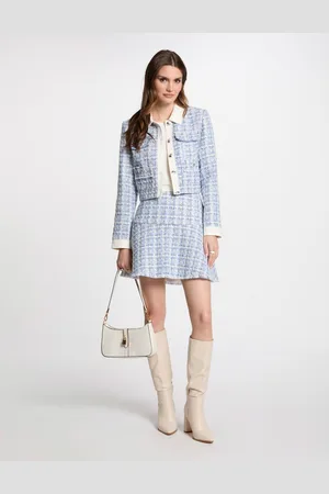 Morgan Jupe courte évasée tweed femme