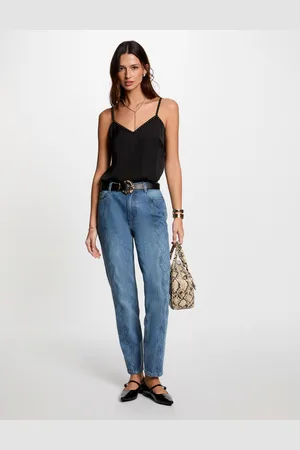 Morgan Jeans slim détails matelassés femme