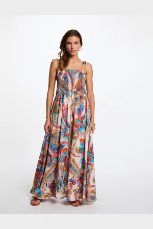 Morgan Robe longue droite imprimée femme