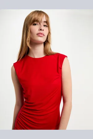 Morgan Robe courte ajustée drapée femme