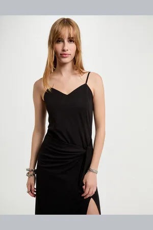 Morgan Robe midi ajustée fendue femme