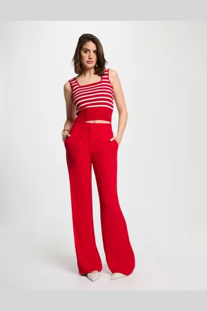 Morgan Pantalon large à pinces femme