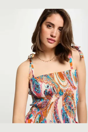 Morgan Top smocké imprimé femme